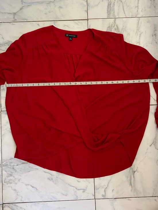 INC V-Neck Red Blouse Top Womens Size: XXL NWOT - Picture 7 of 8